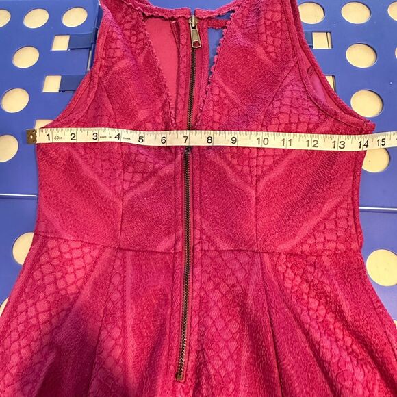 Free People Miss Connections Fuchsia Flirty Summer‎ Cutout Dress Woman’s 4 - Picture 12 of 14